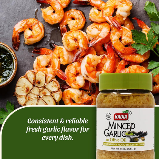 Badia Minced Garlic in Olive Oil, 8 oz Jar