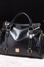 PU Leather Tassel Handbag – Large Shoulder Bag for Women