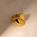 Stainless Steel Bypass Ring – 18K Gold & Silver-Plated