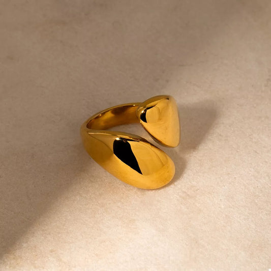 Stainless Steel Bypass Ring – 18K Gold & Silver-Plated