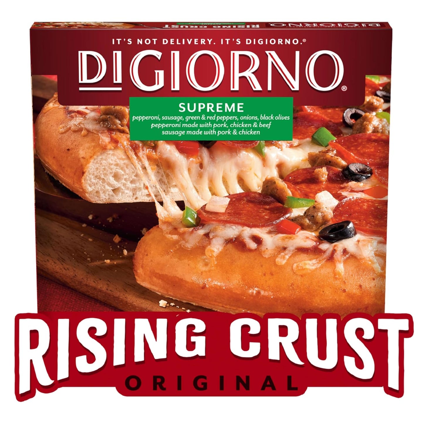 DiGiorno Rising Crust Supreme Pizza, Frozen, 29.3 oz