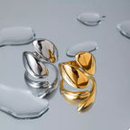 Stainless Steel Bypass Ring – 18K Gold & Silver-Plated
