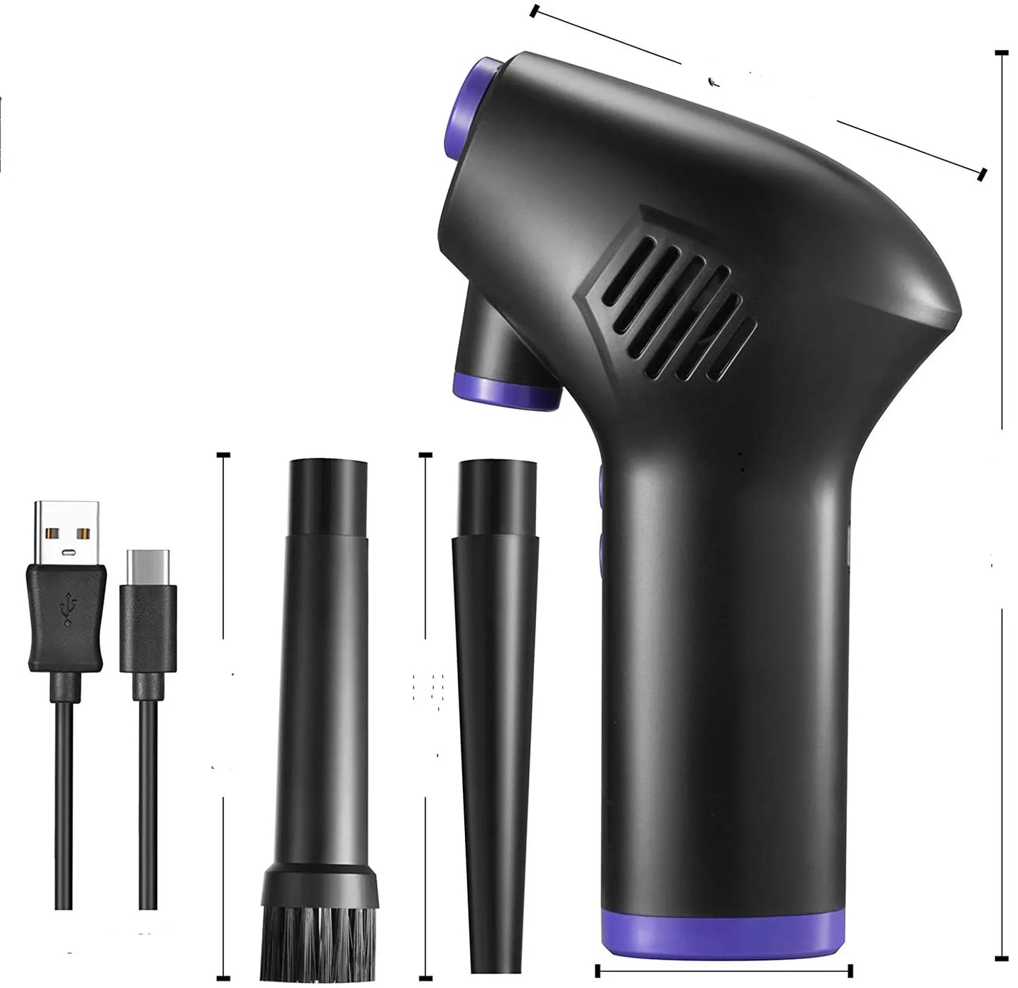 Cordless Electric Air Duster | 45000 RPM, 70m/s Airflow | Rechargeable Compressed Air Blower for Computer, Keyboard & Camera