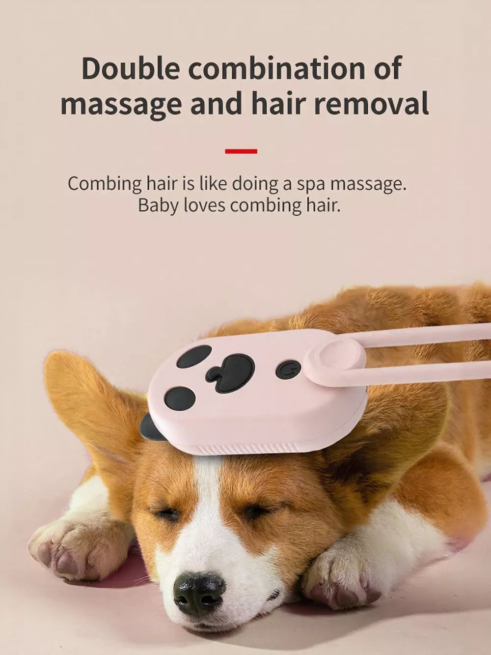 Massage Pet Hair Remover Comb | Electric Deshedding Brush for Dogs & Cats