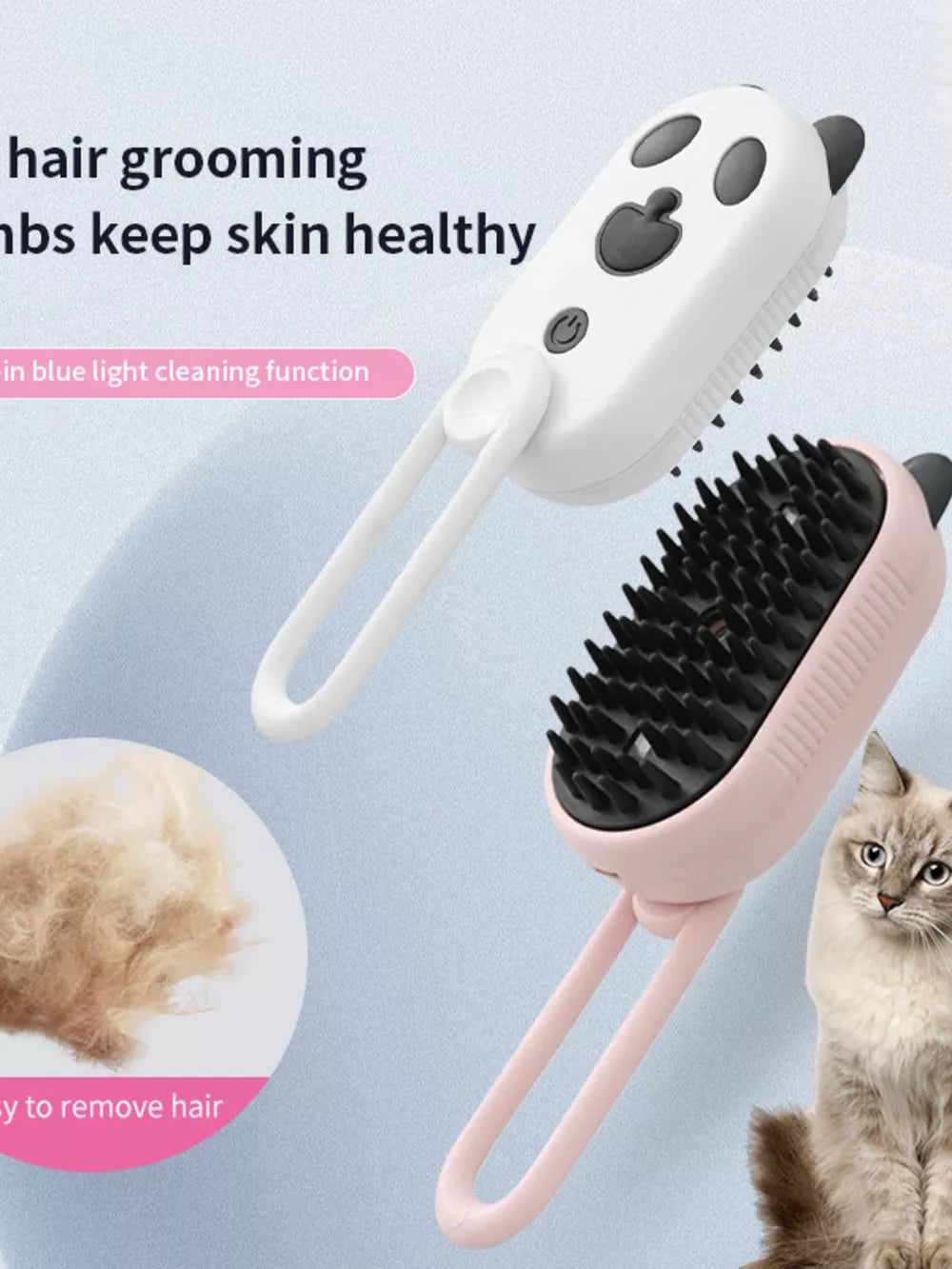 Massage Pet Hair Remover Comb | Electric Deshedding Brush for Dogs & Cats