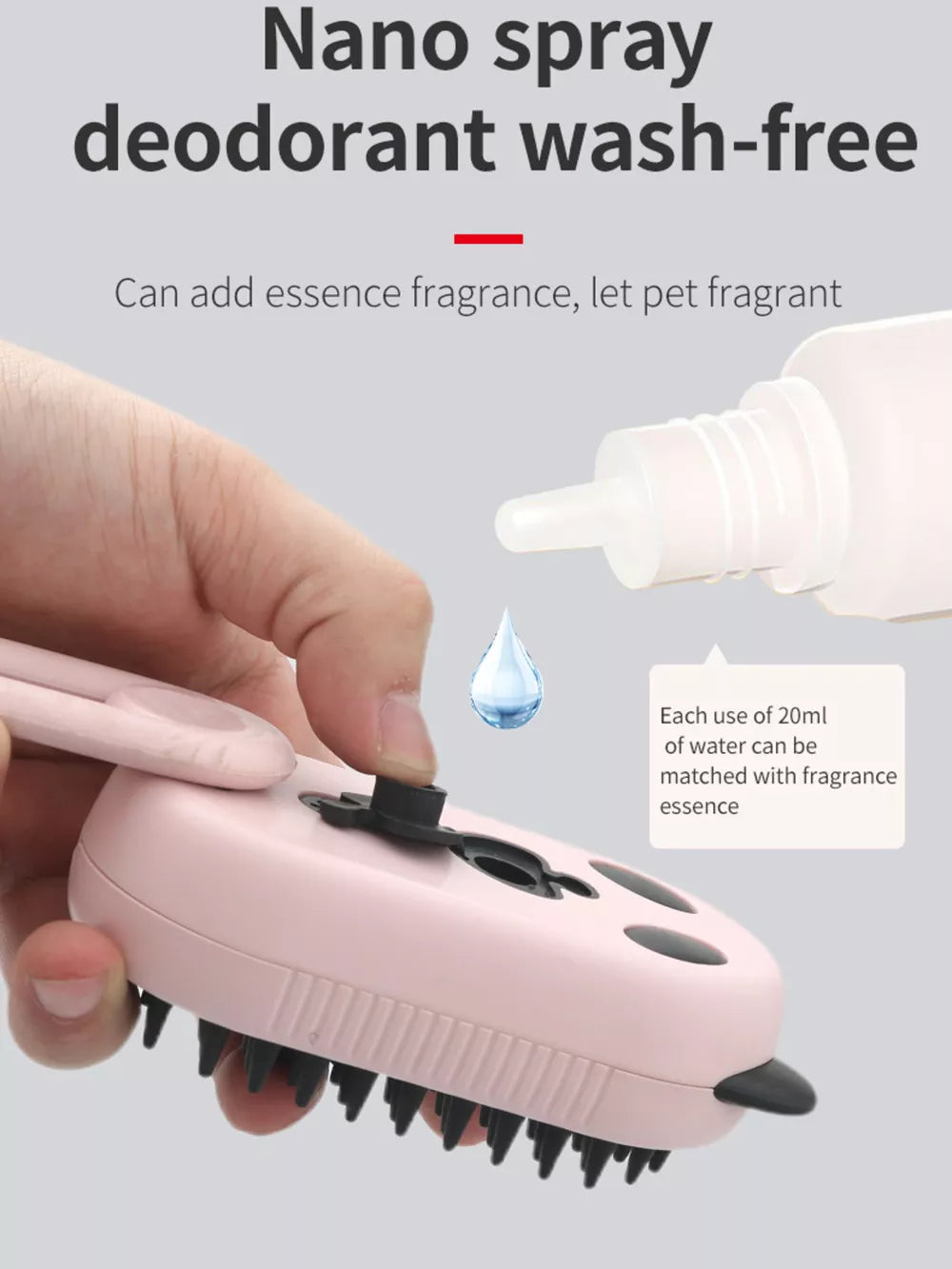 Massage Pet Hair Remover Comb | Electric Deshedding Brush for Dogs & Cats