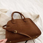 Suede Leather Large Handbag – Women's Oversized Tote