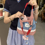 Printed Canvas Crossbody Handbag – Small Boho Bag